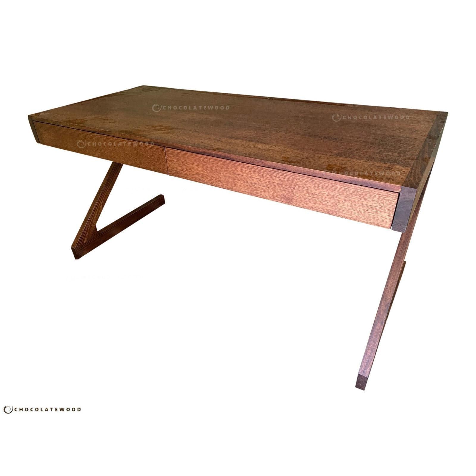 ZETA AUSTRALIAN CUSTOM MADE TASSIE OAK DESK DARK HONEY FINISH - MyChocolateWood