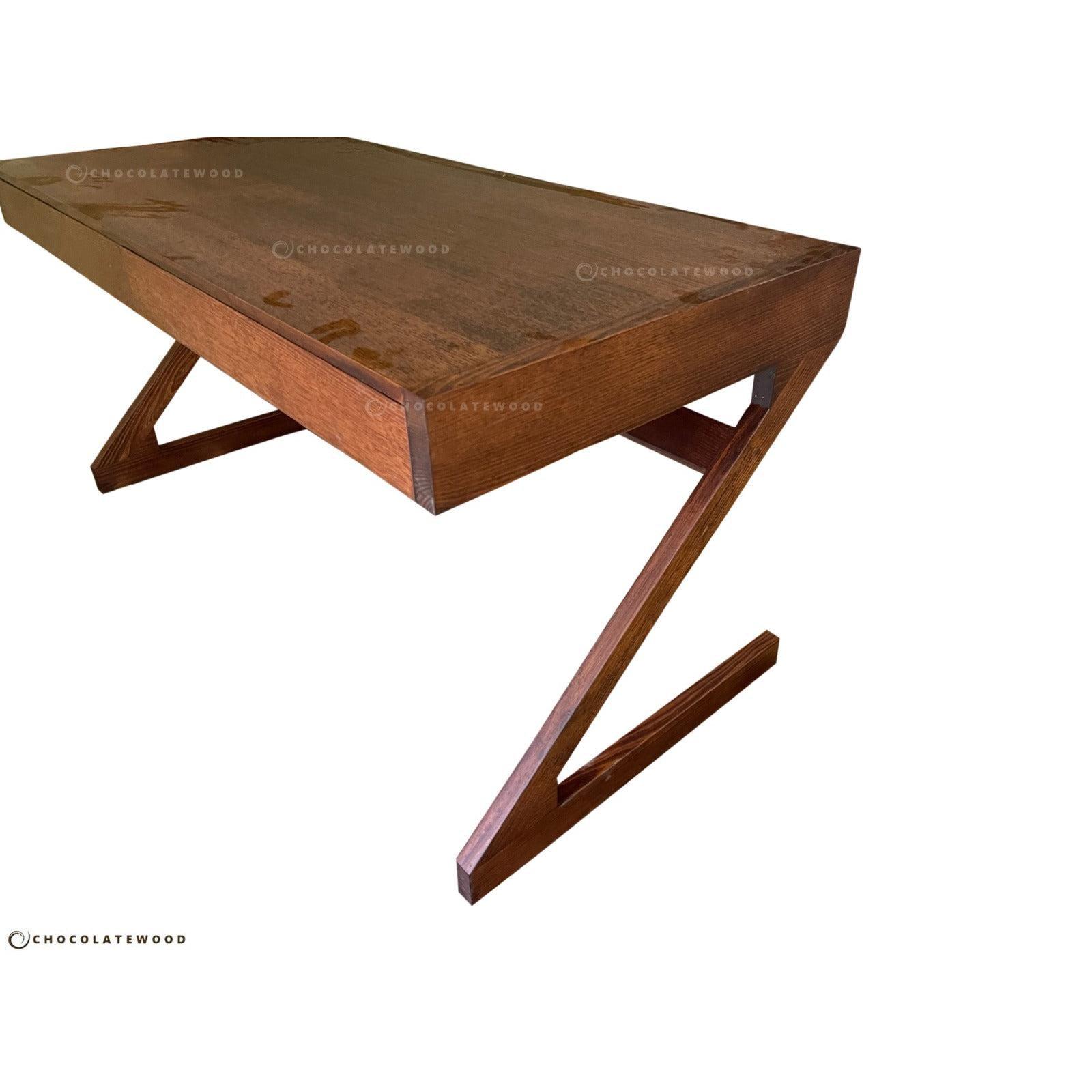 ZETA AUSTRALIAN CUSTOM MADE TASSIE OAK DESK DARK HONEY FINISH - MyChocolateWood