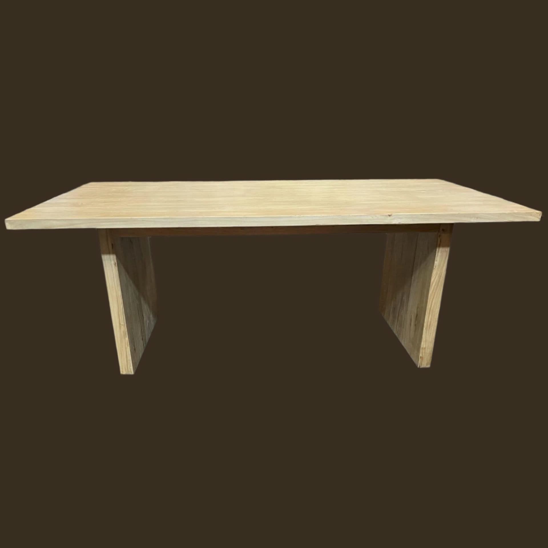 ZEUS RECYCLED ELM DINING TABLE 184CM - MyChocolateWood