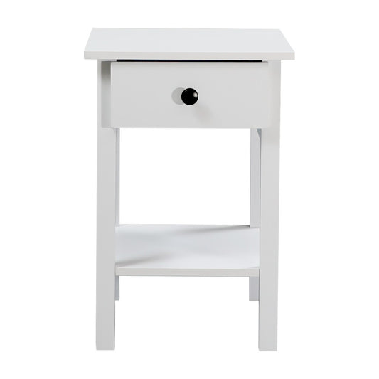 ZYLA 1-DRAWER 1-SHELF BEDSIDE TABLE WHITE