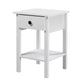 ZYLA 1-DRAWER 1-SHELF BEDSIDE TABLE WHITE - MyChocolateWood