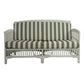 SHIPTON RATTAN 2.5 SEATER SOFA SETTEE COUCH WHITE/NAVY CUSHIONS WITH AN ADDITIONAL OUTDOOR CUSHION COVER IN BROWN & WHITE STRIPE - MyChocolateWood