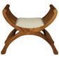 CHENGLEI OPIUM STYLE LEG SINGLE SEATER CUSHIONED BENCH IN LIGHT PECAN - MyChocolateWood
