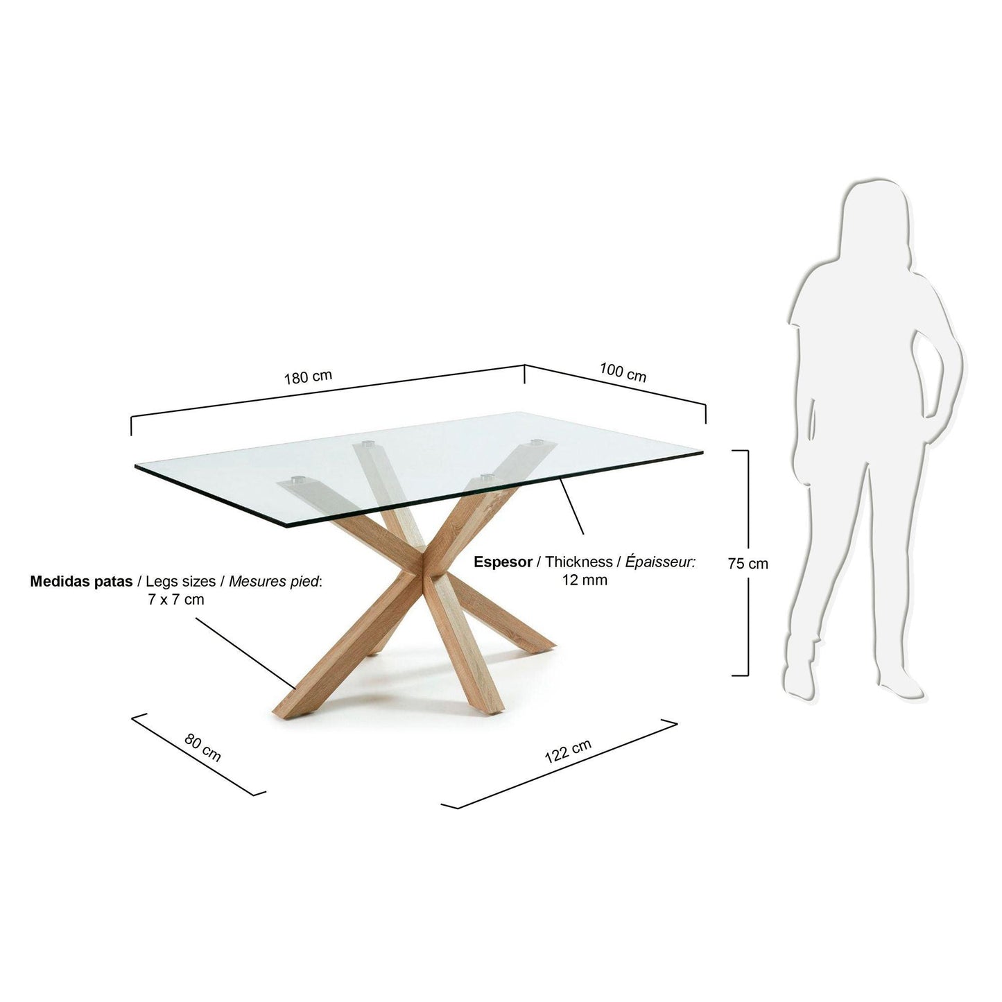 GLASS  DINING TBALE 