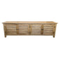 PALM BEACH LOUVRE STYLE TV/ENTERTAINMENT UNIT - 4 DOORS - SOLID OAK NATURAL