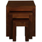 TANAKA SOLID MAHOGANY NEST OF TABLES/SET OF 3 SMALL SOLID MAHOGANY TABLES IN MAHOGANY - MyChocolateWood