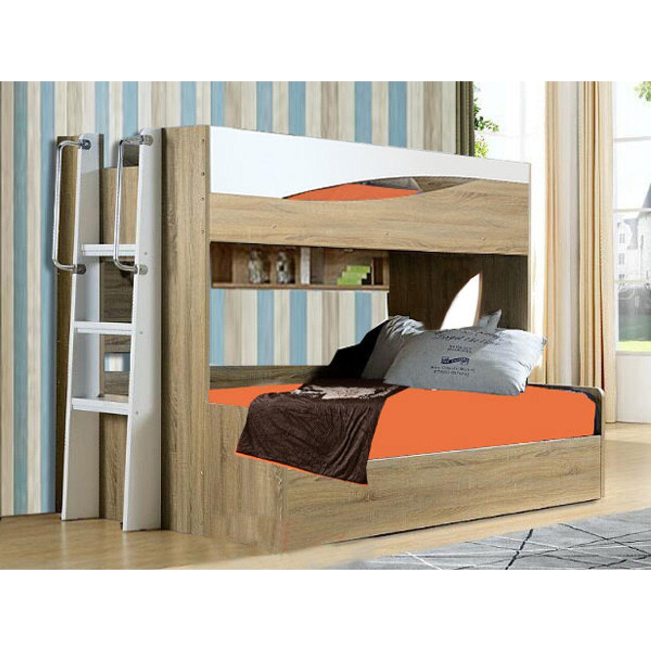 OLIVER GAS LIFT BUNK BED SINGLE ON DOUBLE