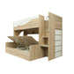 OLIVER GAS LIFT BUNK BED SINGLE ON DOUBLE - MyChocolateWood