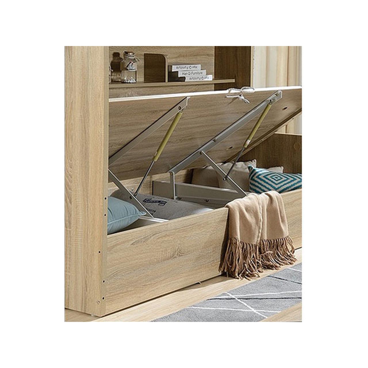OLIVER GAS LIFT BUNK BED SINGLE ON DOUBLE