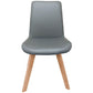 MILA TOP GRAIN LEATHER SWIVEL DINING CHAIR IN GREY - MyChocolateWood