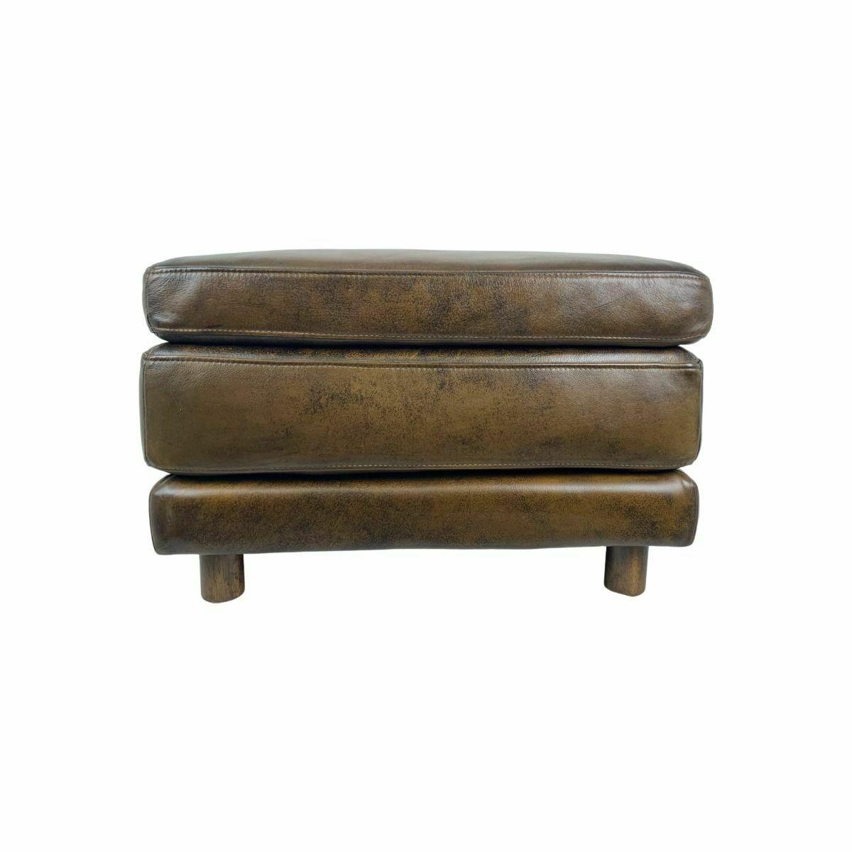 WESTBURY OTTOMAN IN TOP GRAIN LEATHER - LATTE FINISH