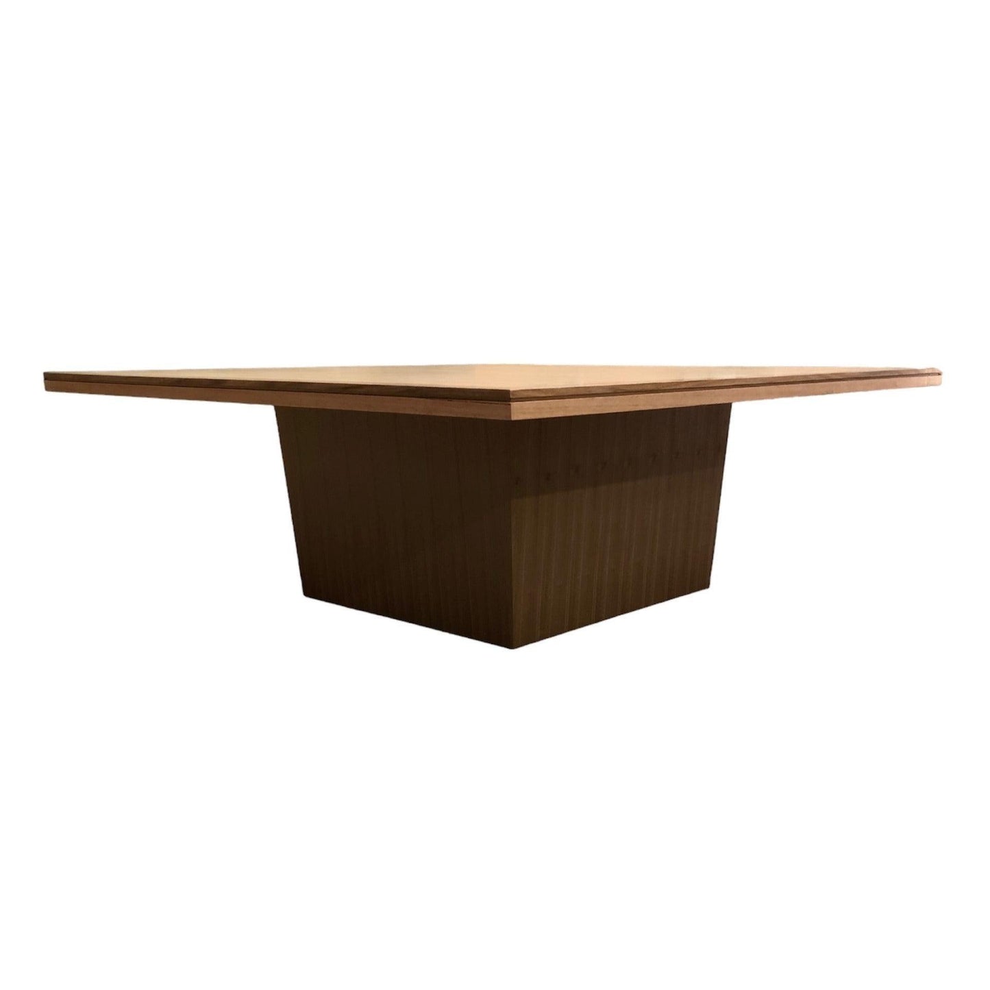ROSA MADE TO ORDER 1800MM TASSIE OAK SQUARE DINING TABLE IN CLEAR LACQUER