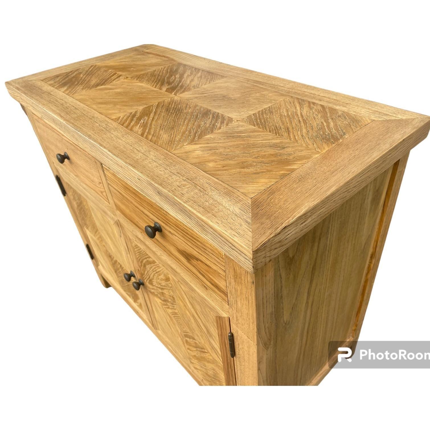 DUTCHY FRENCH PROVINCIAL STYLE BUFFET/SIDEBOARD 2 DOORS & 2 DRAWERS WITH PARQUETRY PATTERN 90 CMS - MyChocolateWood