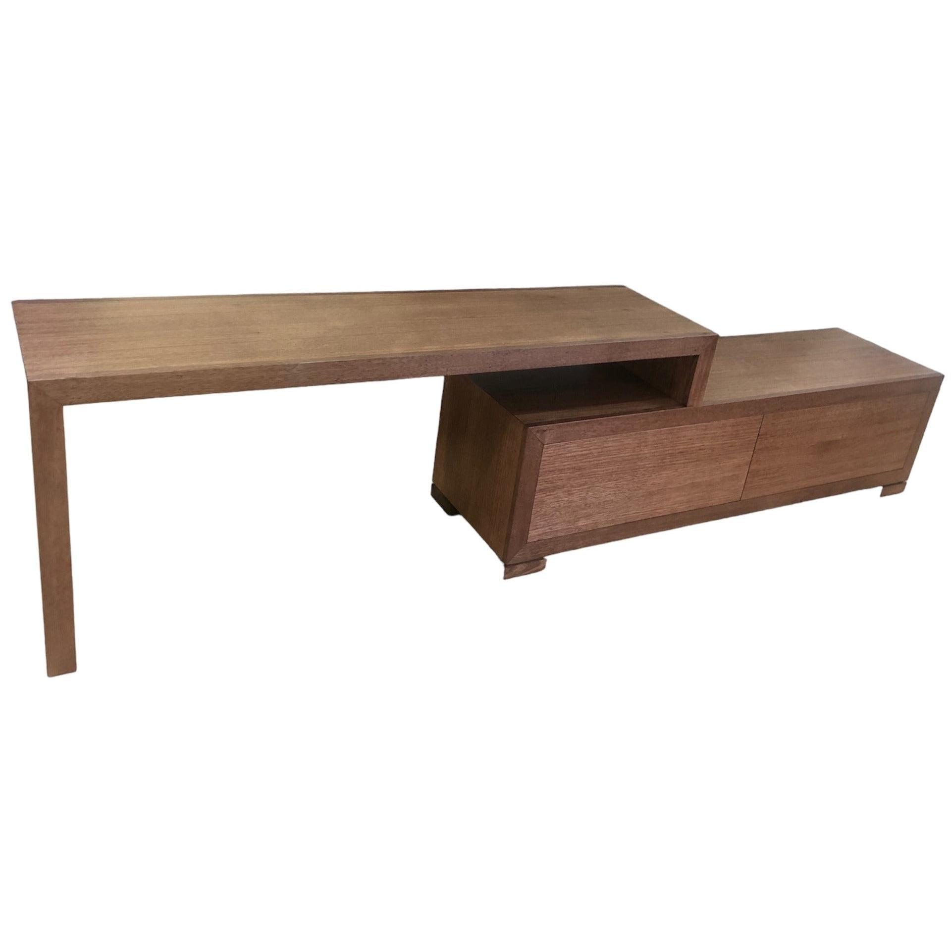 PARKER CUSTOM MADE TASSIE OAK EXTENSION TV UNIT IN FULL TIMBER