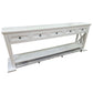 BRITTANY FRENCH PROVINCIAL CONSOLE TABLE /HALL TABLE 5 DRAWERS IN WHITE