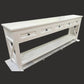 BRITTANY FRENCH PROVINCIAL CONSOLE TABLE /HALL TABLE 5 DRAWERS IN WHITE