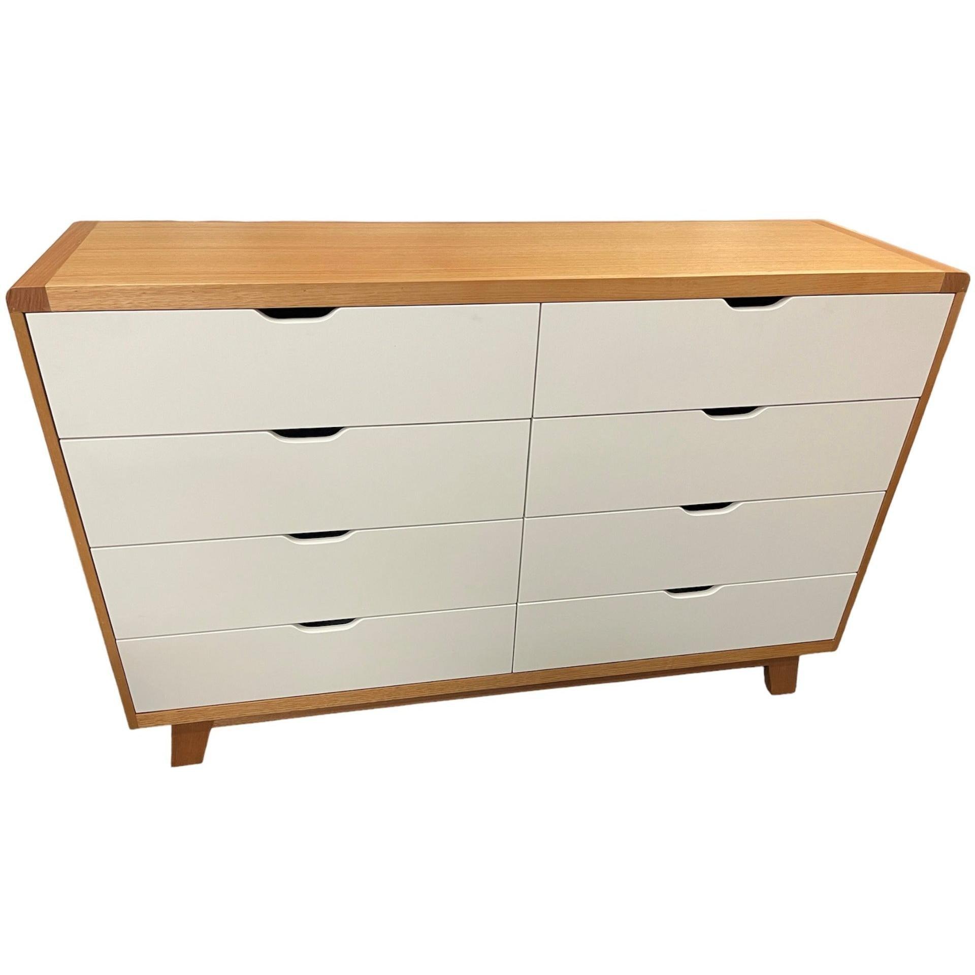 MAXWELL 8 DRAWER TASSIE OAK DRESSER IN CLEAR LACQUER MADE TO ORDER