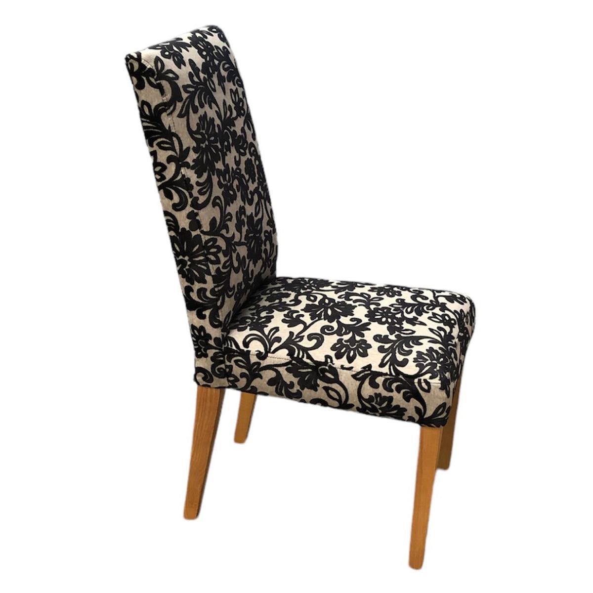 MARYLAND WARWICK ONYX VIVALDI FABRIC WITH NO SCROLL DINING CHAIRS MADE TO ORDER