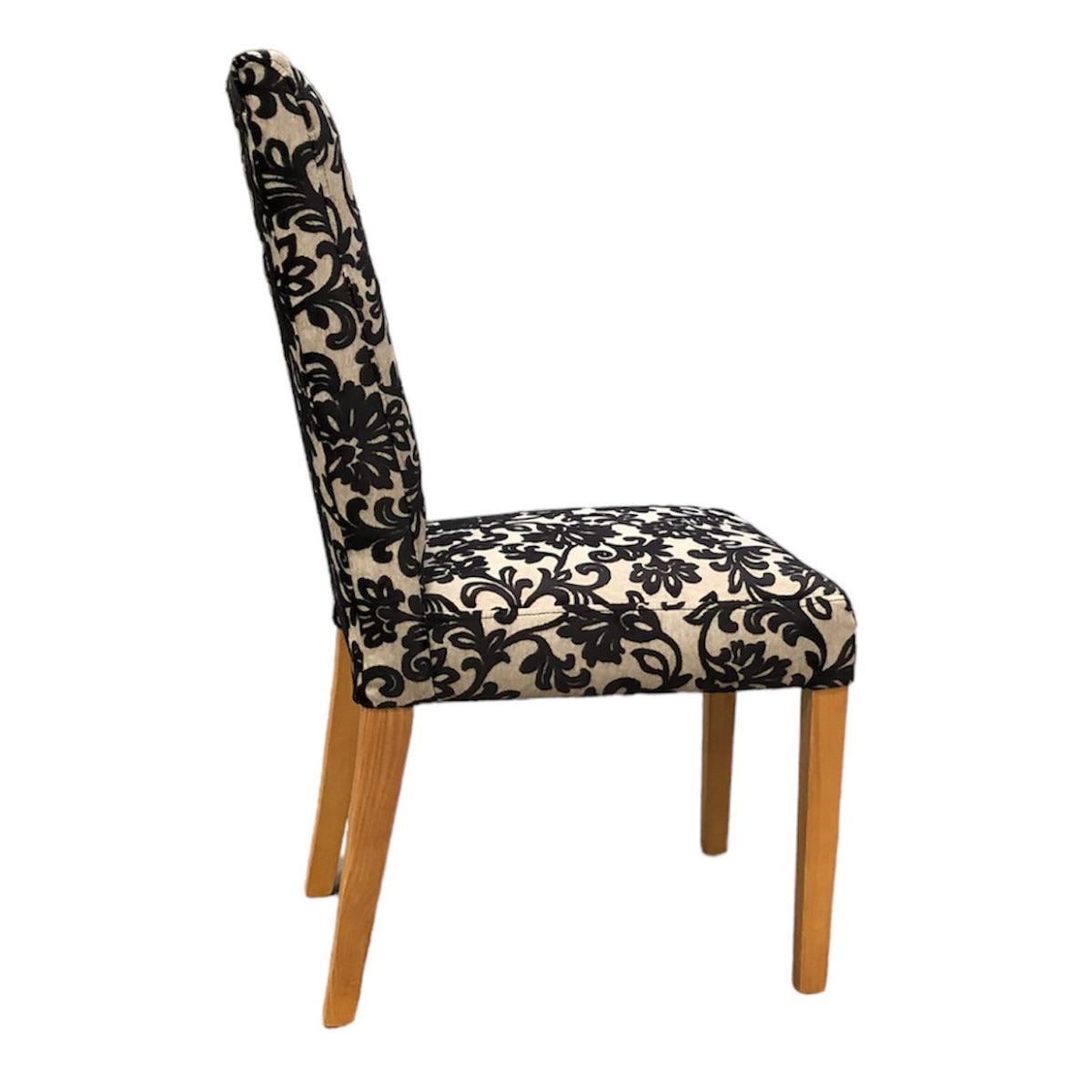 MARYLAND WARWICK ONYX VIVALDI FABRIC WITH NO SCROLL DINING CHAIRS MADE TO ORDER