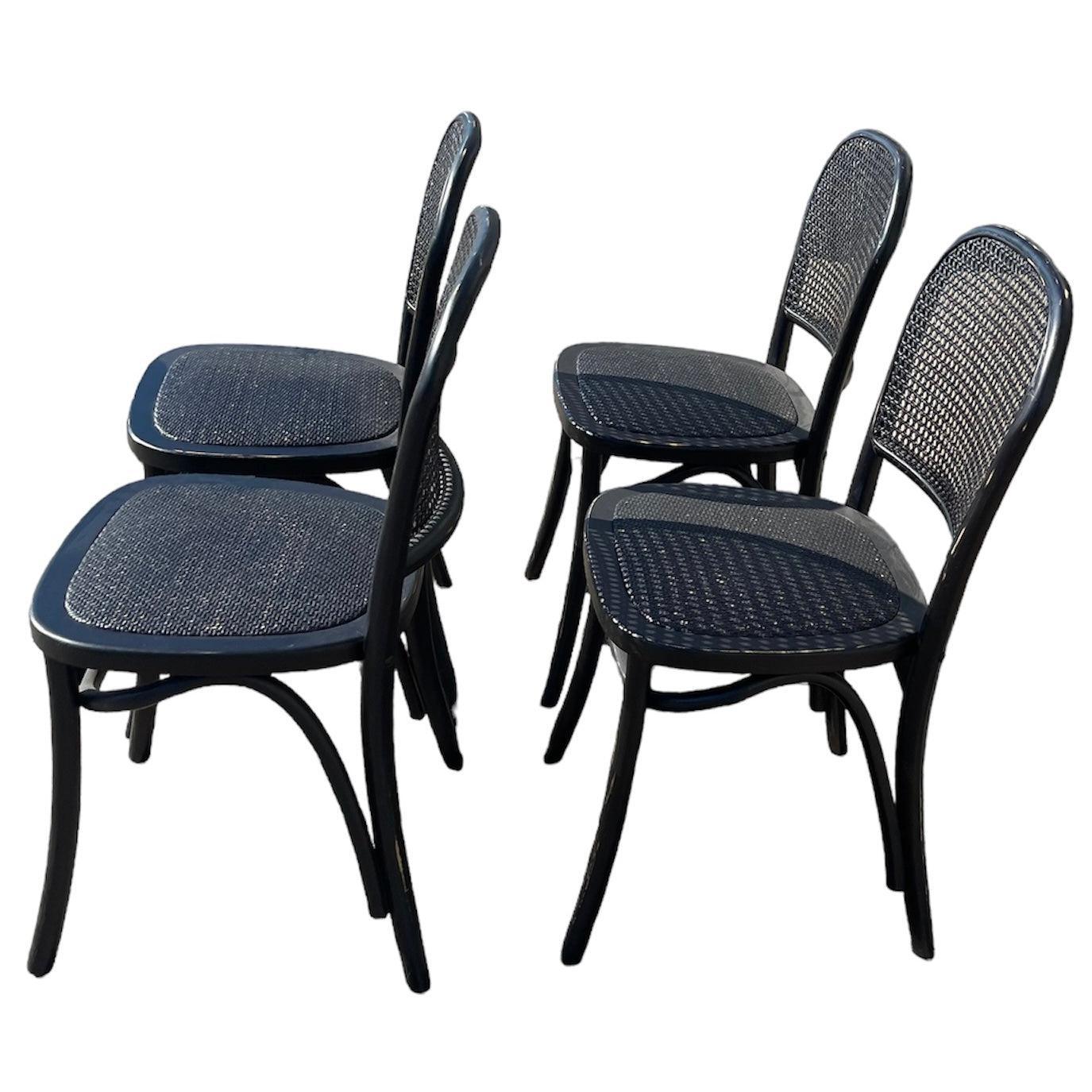 4 X BERMUDA DINING CHAIR IN DISTRESSED BLACK