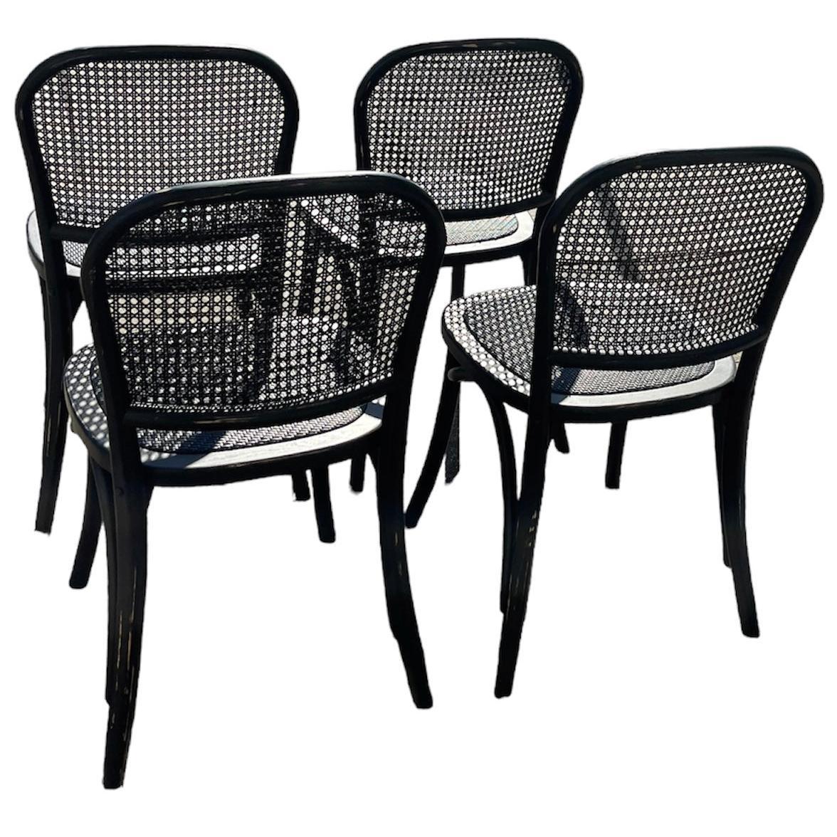 4 X BERMUDA DINING CHAIR IN DISTRESSED BLACK