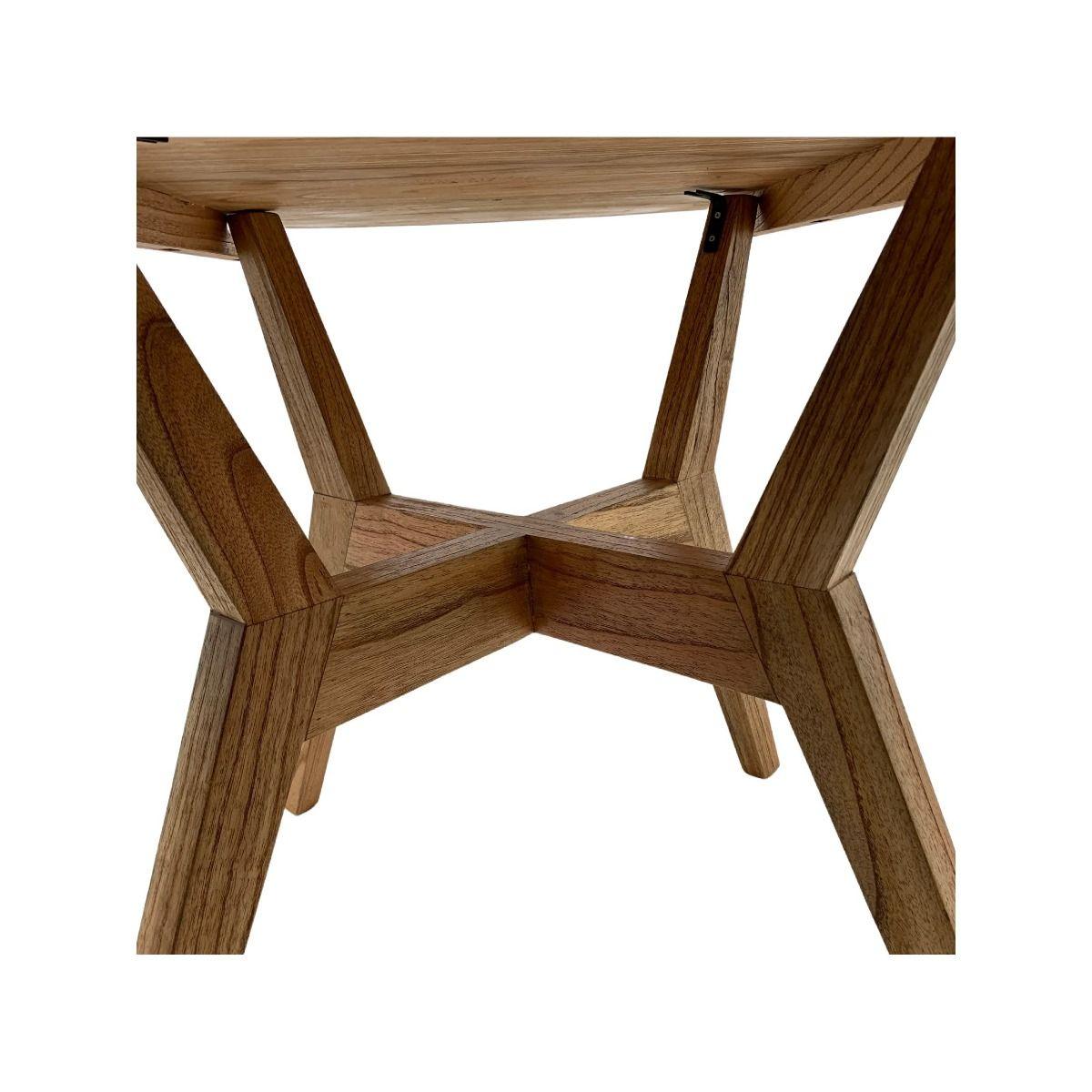 BALI SOLID MINDI WOOD TIMBER 120CM ROUND DINING TABLE