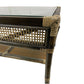 CAMINO RATTAN & MANGO COFFEE TABLE BLACK SHADOW WITH GLASS TOP - MyChocolateWood