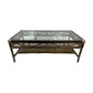 CAMINO RATTAN & MANGO COFFEE TABLE BLACK SHADOW WITH GLASS TOP - MyChocolateWood