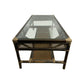 CAMINO RATTAN & MANGO COFFEE TABLE BLACK SHADOW WITH GLASS TOP - MyChocolateWood
