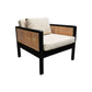 AMANDOKA  MINDI WOOD/RATTAN ARMCHAIR IN MINDI BLACK