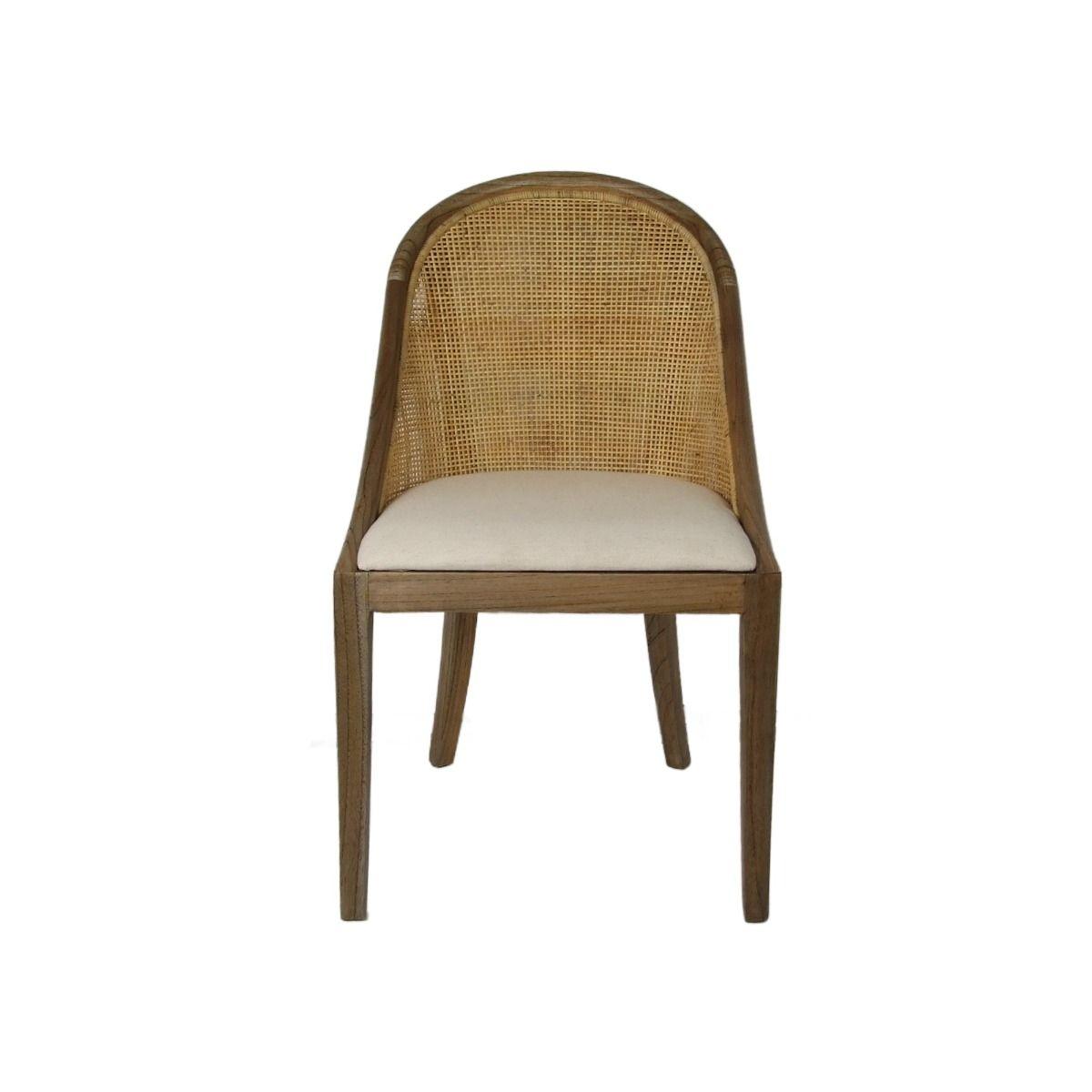 SOUTHAMPTON SOLID MINDI WOOD HAMPTONS RATTAN DINING CHAIR/ LOUNGE CHAIR IN NATURAL