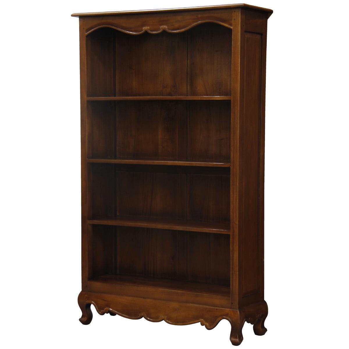 ALEXEI QUEEN ANN STYLE SOLID MAHOGANY BOOKCASE IN MAHOGNAY