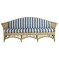 DENIZE HAMPTONS RATTAN 2.5 SEATER SOFA IN  NATURAL/ WHITE CUSHION WITH AN ADDITIONAL OUTDOOR CUSHION COVER IN BLUE & WHITE STRIPE - MyChocolateWood