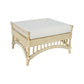 DENIZE HAMPTONS RATTAN OTTOMAN/POUF/FOOTSTOOL WITH CUSHION NATURAL/WHITE AND AN ADDITIONAL OUTDOORS COVER IN BLUE & WHITE STRIPES - MyChocolateWood