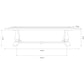 RECANATI RECLAIMED ELM TIMBER DINING TABLE/ WHITE LEGS 300CM - MyChocolateWood