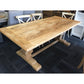 CLIFTON RUSTIC RECYCLED ELM DINING TABLE HAMPTONS STYLE 200CM - NATURAL DRIFTWOOD - MyChocolateWood