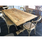 CLIFTON RUSTIC RECYCLED ELM DINING TABLE HAMPTONS STYLE 200CM - NATURAL DRIFTWOOD - MyChocolateWood