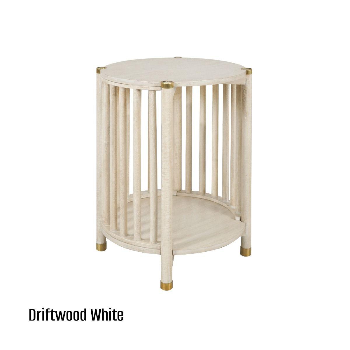 MARLEY ROUND MANGO WOOD SIDE TABLE WHITE DRIFTWOOD - MyChocolateWood
