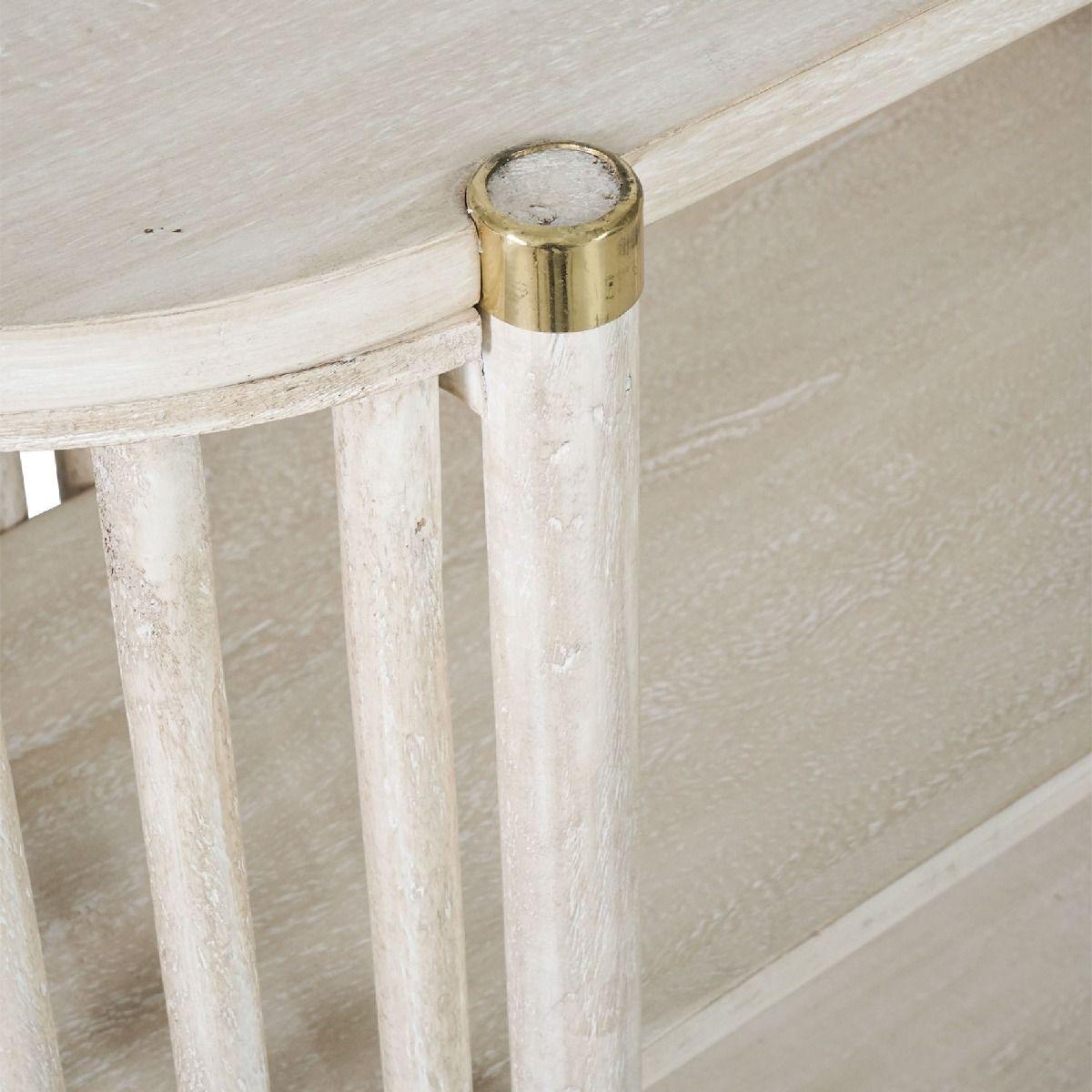 MARLEY MANGO WOOD LOW BOOKCASE WHITE DRIFTWOOD - MyChocolateWood