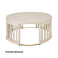 MARLEY ROUND MANGO WOOD COFFEE TABLE WHITE DRIFTWOOD - MyChocolateWood