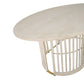 MARLEY MANGO WOOD OVAL DINING TABLE WHITE DRIFTWOOD - MyChocolateWood