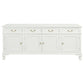 STEWART QUEEN ANN STYLE SOLID MAHOGANY 4 DOORS 4 DRAWERS 200CM BUFFET/SIDEBOARD IN SOLID WHITE - MyChocolateWood