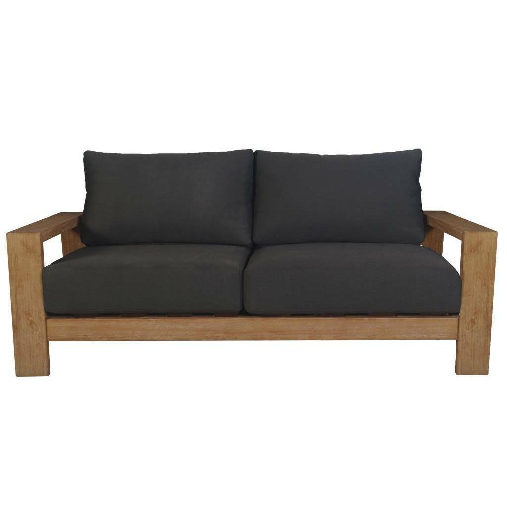 ALANYA OUTDOOR DINING CHAIR NATURAL EUCALYPTUS TIMBER LEGS BLACK ROPE/CHARCOAL