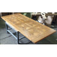 KENSIT RECYCLED ELM DINING TABLE PARQUETRY TOP NATURAL 245CM - MyChocolateWood