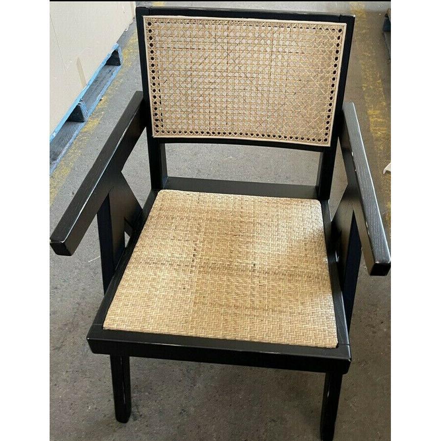 BELVIL RATTAN CHAIR HAMPTON ARMCHAIR IN RUBBED DOWN WALNUT