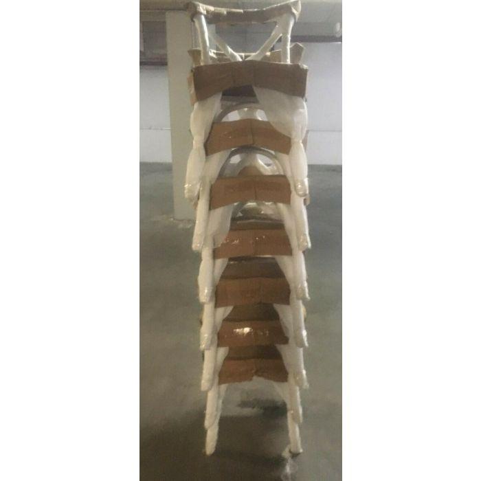MOFTAK STACKABLE FRENCH PROVINCIAL CROSSBACK DINING CHAIR BLACK BIRCH/RATTAN