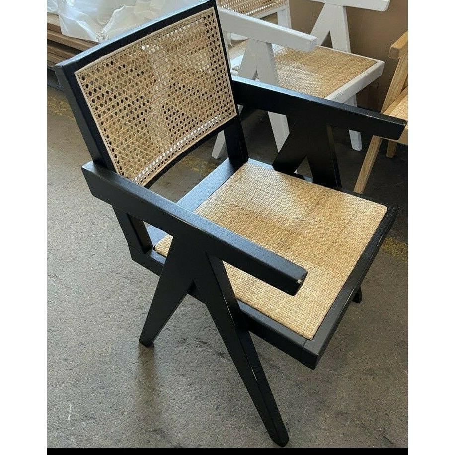 BELVIL RATTAN CHAIR HAMPTON ARMCHAIR IN RUBBED DOWN WALNUT