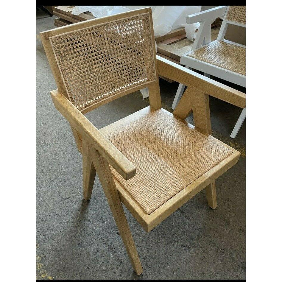BELVIL RATTAN CHAIR HAMPTON ARMCHAIR IN RUBBED DOWN WALNUT