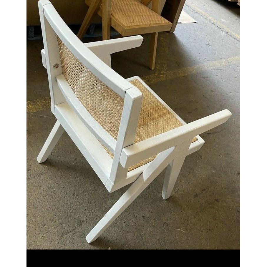 BELVIL RATTAN CHAIR HAMPTON ARMCHAIR IN RUBBED DOWN WALNUT