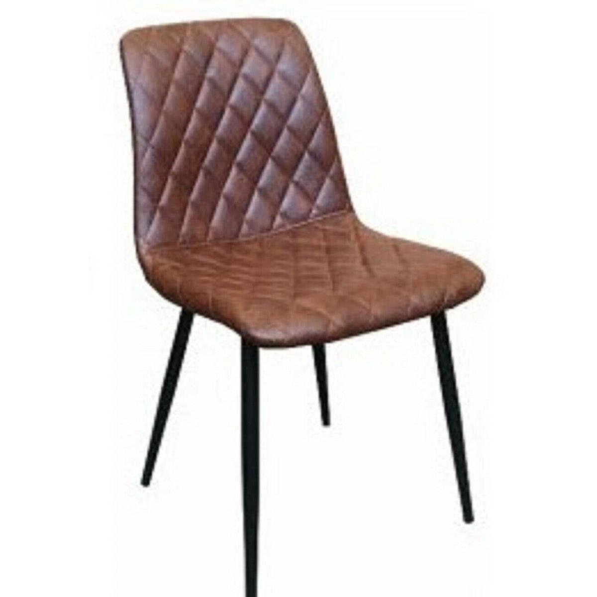 TOMA CONTEMPORARY CAMEL COLOURED DINING CHAIR SET OF 2 - MyChocolateWood